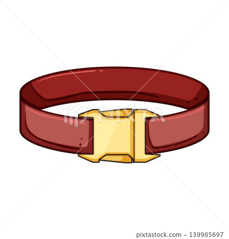 Pet accessory red dog collar with buckle 139985697