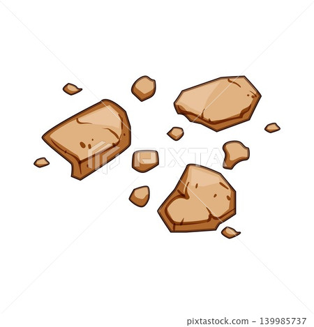 Cookie crumbs scattered on white background Cookie crumbs scattered on white background 139985737