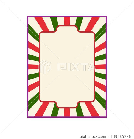 Vintage circus frame template with radial stripes Vintage circus frame template with radial stripes 139985786