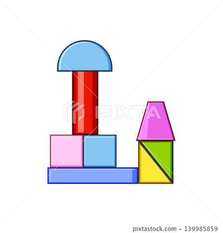 Colorful building blocks toy shapes construction Colorful building blocks toy shapes construction 139985859