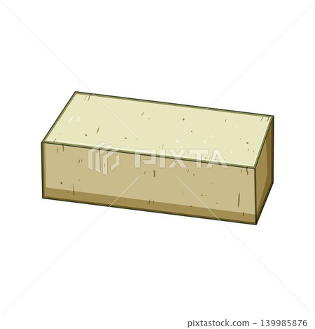 Single brick block representing construction material and element Single brick block representing construction material and element 139985876