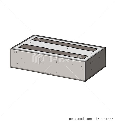 Concrete brick vector illustration building material element Concrete brick vector illustration building material element 139985877