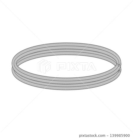 Jewelry bracelet drawing featuring three intertwined strands Jewelry bracelet drawing featuring three intertwined strands 139985900