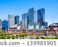 The urban landscape of Tokyo, Japan is unpleasant... A new view of Tokyo Station. A row of skyscrapers... an overwhelming sight... = May 19th 139985905