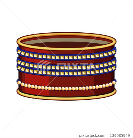 Traditional indian bangle showcasing intricate design and pearls Traditional indian bangle showcasing intricate design and pearls 139985949