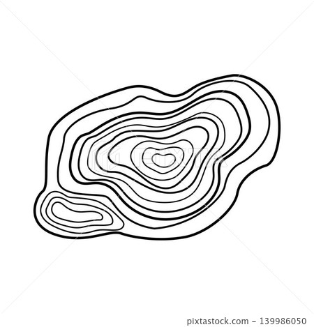 Topographic contour lines representing elevation and landscape Topographic contour lines representing elevation and landscape 139986050