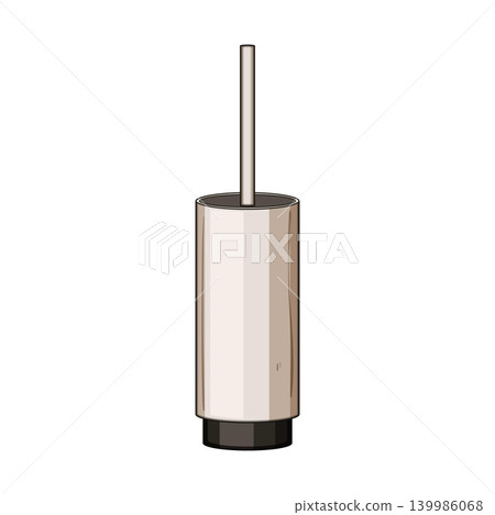 Toilet brush holder with cleaning accessory for bathroom hygiene Toilet brush holder with cleaning accessory for bathroom hygiene 139986068