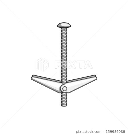 Toggle bolt fastener for drywall construction installation Toggle bolt fastener for drywall construction installation 139986086