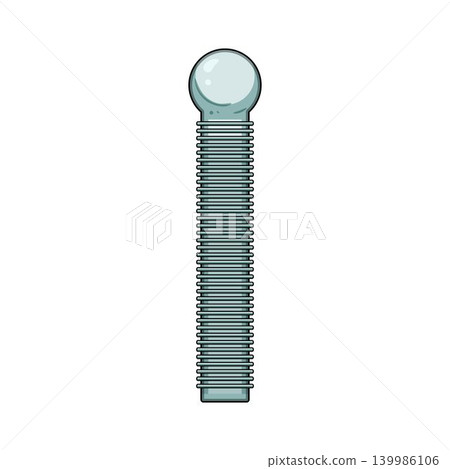 Threaded rod connecting metal hardware element Threaded rod connecting metal hardware element 139986106