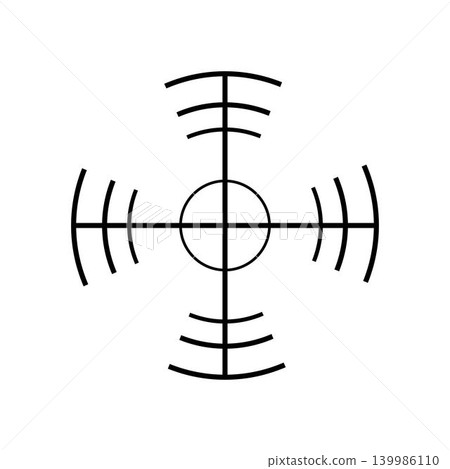 Target lock reticle detecting signal scanning focus 139986110