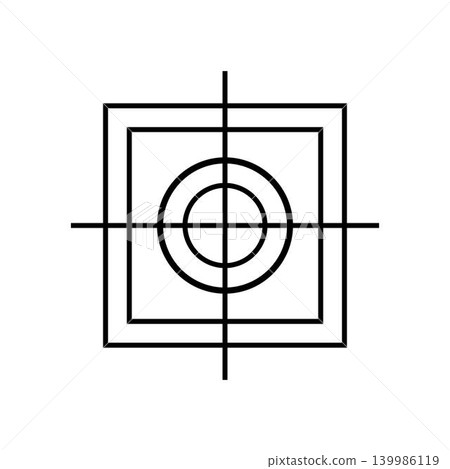 Target reticle concept for aiming and focus Target reticle concept for aiming and focus 139986119