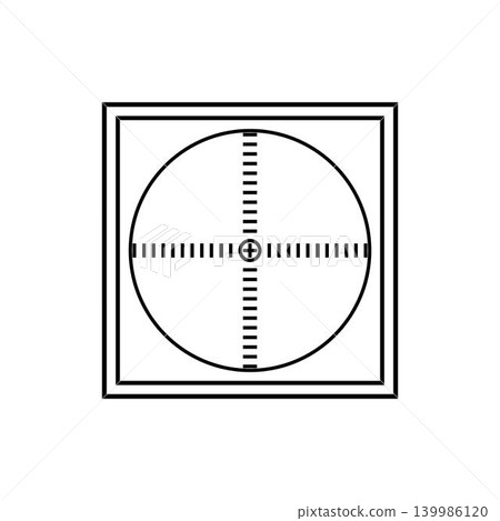 Targeting system reticle crosshair icon for aiming Targeting system reticle crosshair icon for aiming 139986120