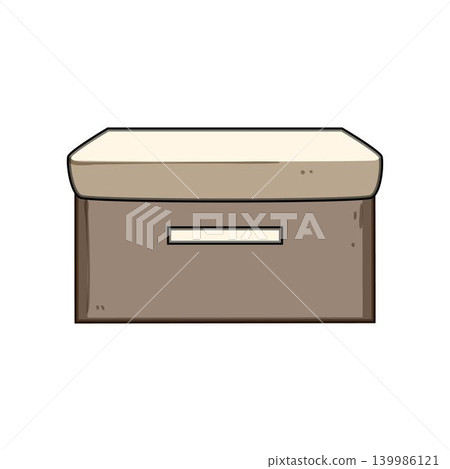 Brown cardboard storage box for office organization Brown cardboard storage box for office organization 139986121