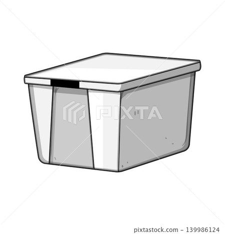 Plastic storage box keeping household items organized Plastic storage box keeping household items organized 139986124