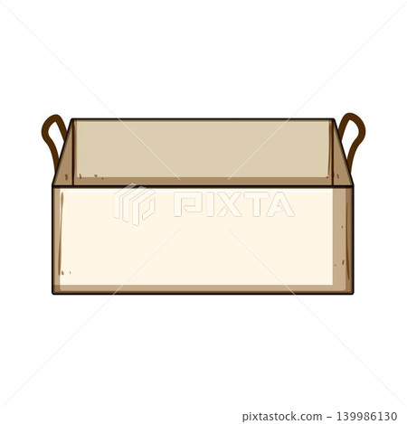 Empty storage box for household organization Empty storage box for household organization 139986130