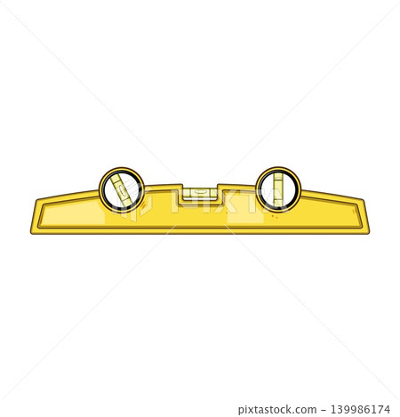 Yellow spirit level for construction and accuracy Yellow spirit level for construction and accuracy 139986174