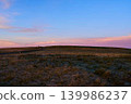 The evening view of Utsukushigahara Plateau, bathed in the colors of the sunset. 139986237