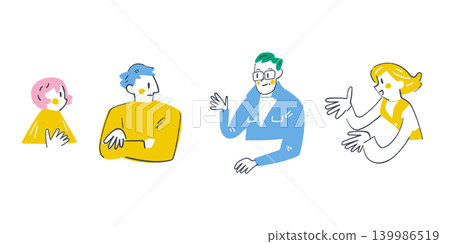 一幅插圖描繪了一對年輕夫婦自信地向專業人士諮詢建築工程事宜,展現了一場充滿信任和安心的對話。 一幅插圖描繪了一對年輕夫婦自信地向專業人士諮詢建築工程事宜,展現了一場充滿信任和安心的對話。 139986519