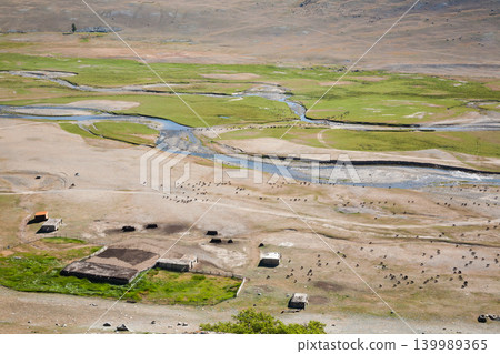 Aerial landscape of Altai Tavan Bogd National Park, Khoton lake area, Mongolia Aerial landscape of Altai Tavan Bogd National Park, Khoton lake area, Mongolia 139989365