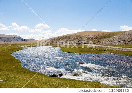 Mogoit river view, Altai Tavan Bogd National Park, Mongolia Mogoit river view, Altai Tavan Bogd National Park, Mongolia 139989380