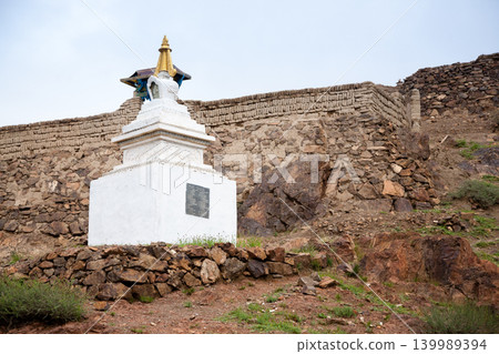 Ongi monastery ruins view, Mongolia landmark Ongi monastery ruins view, Mongolia landmark 139989394