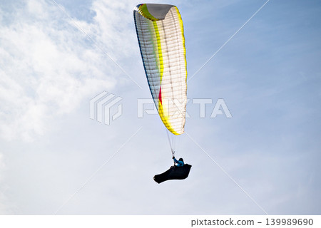 Paragliding adventure sport, free flight in nature Paragliding adventure sport, free flight in nature 139989690