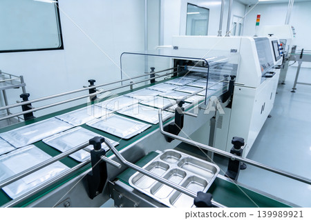 Automated packaging line in a cleanroom facility for product sealing Automated packaging line in a cleanroom facility for product sealing 139989921