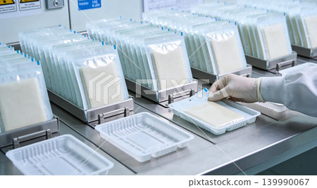Sterile packaging process in a cleanroom laboratory setting Sterile packaging process in a cleanroom laboratory setting 139990067