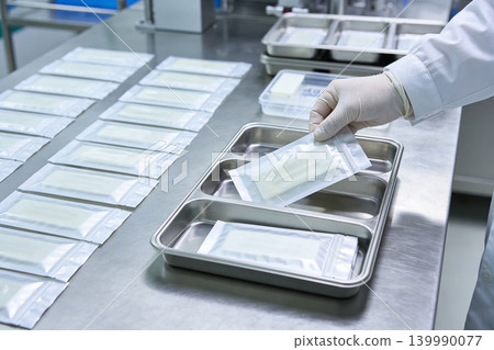 Sterile swabs packaged for medical use in a laboratory setting Sterile swabs packaged for medical use in a laboratory setting 139990077