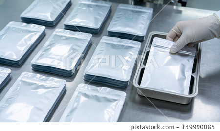 Sterile packaging process for pharmaceutical or food products in a cleanroom environment Sterile packaging process for pharmaceutical or food products in a cleanroom environment 139990085