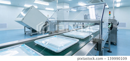 Automated packaging line in a sterile cleanroom environment for medical supplies Automated packaging line in a sterile cleanroom environment for medical supplies 139990109