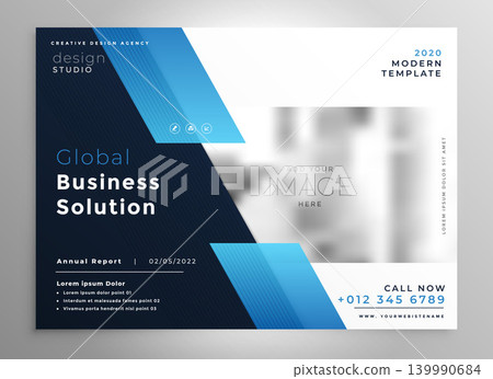 creative blue modern business brochure flyer presentation template creative blue modern business brochure flyer presentation template 139990684