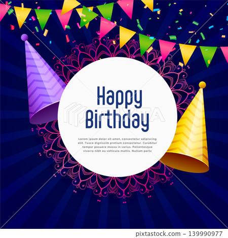 happy birthday party celebration vector background happy birthday party celebration vector background 139990977