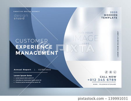 stylish blue business flyer design stylish blue business flyer design 139991031