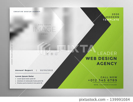 green brochure template presentation design 139991084
