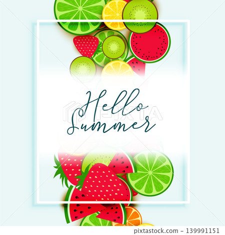 summer fruits background vector design summer fruits background vector design 139991151