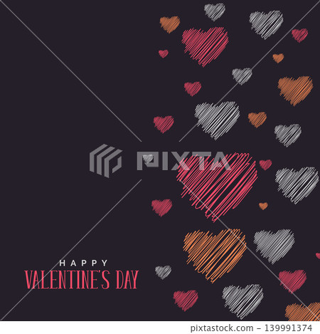 creative hand drawn heart colorful sketch background creative hand drawn heart colorful sketch background 139991374