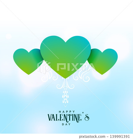 beautiful valentine's day greeting design with heart beautiful valentine's day greeting design with heart 139991391