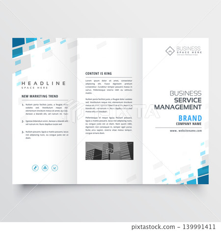 simple trifold business brochure template design 139991411