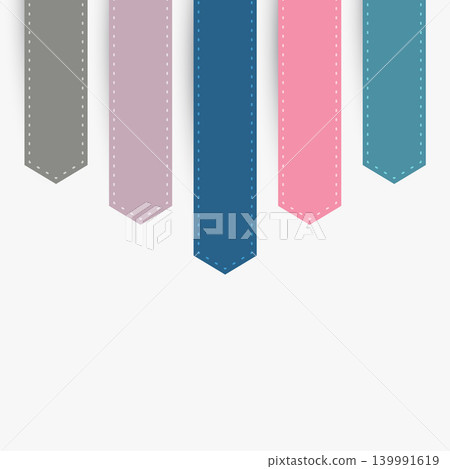 retro ribbons set vector design 139991619
