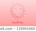 happy valentine's day bacnner design with decorative heart shape 139991660