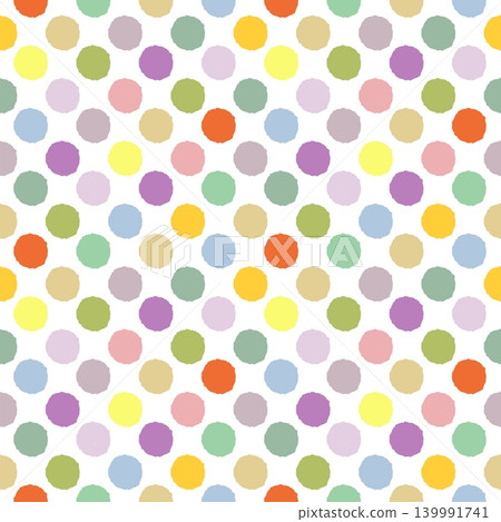 Polka Dots Seamless Pattern Graphic Hand Drawn 139991741