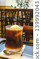 Iced coffee float at a stylish cafe 139992043