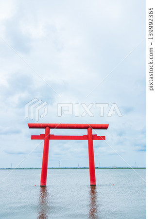 茨城縣鹿島神社第一隻鳥居的景色。 茨城縣鹿島神社第一隻鳥居的景色。 139992365