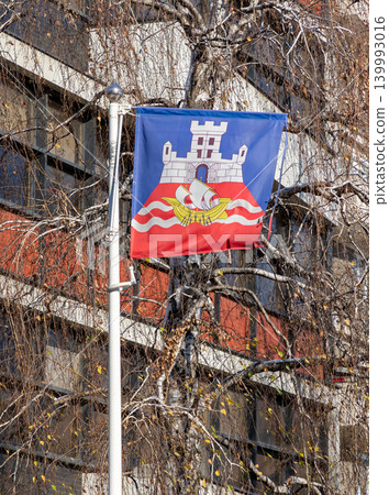 Official flag of city of Belgrade 139993016