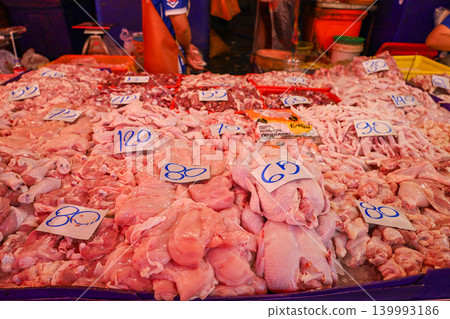 Chicken sold in Thai markets 139993186
