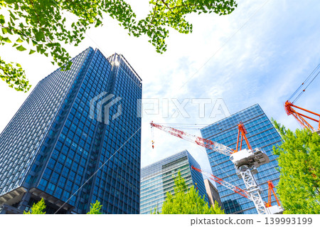 Construction site of skyscrapers 139993199