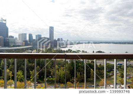 Aerial view of buildings and skyscrappers in CBD area of Perth, Australia 139993746
