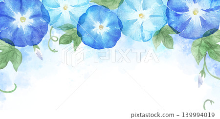 水彩牽牛花畫框 水彩牽牛花畫框 139994019
