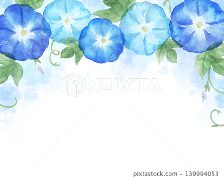 水彩牽牛花畫框 水彩牽牛花畫框 139994053